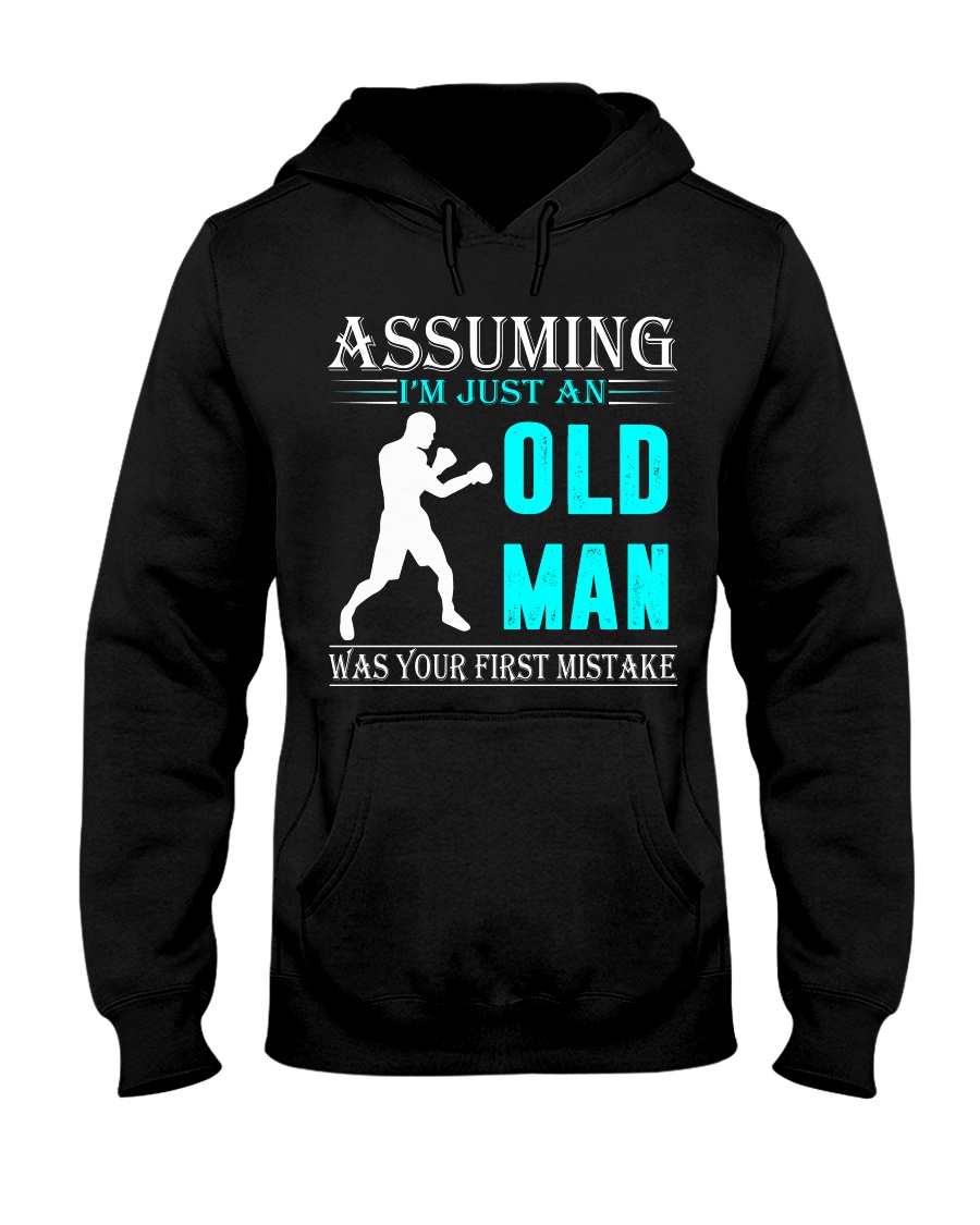 boxing old man Hooded Sweatshirt