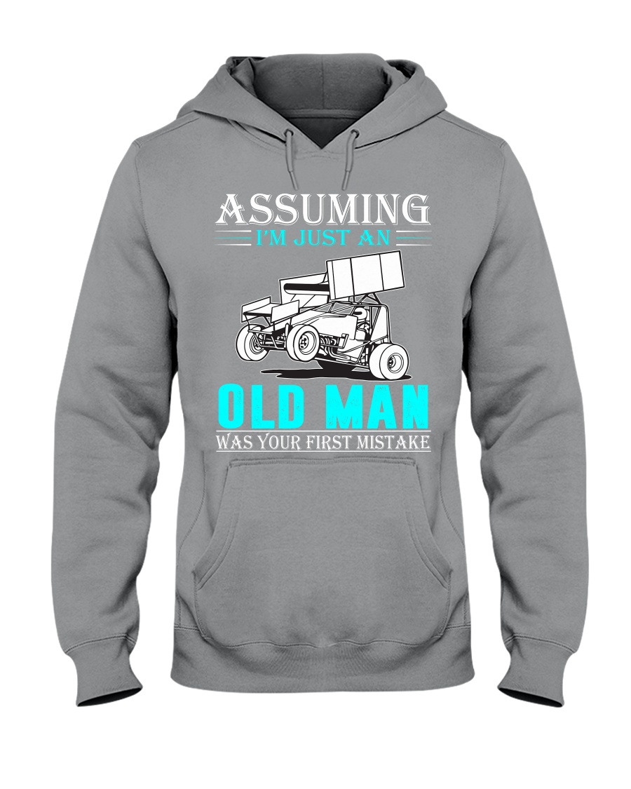 micro sprint car old man n002 Hooded Sweatshirt