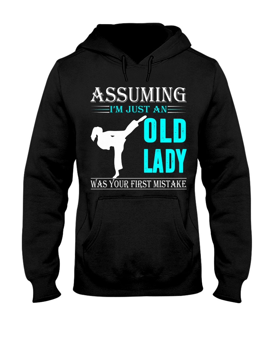 karate old lady Hooded Sweatshirt