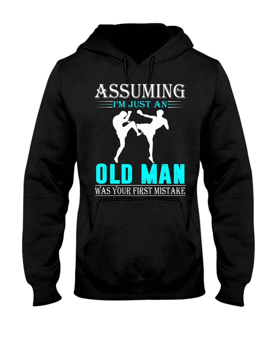 kickboxing - martial arts old man Hooded Sweatshirt