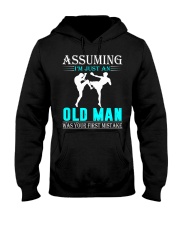 kickboxing - martial arts old man Hooded Sweatshirt front