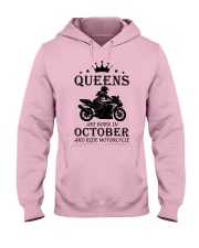 queens motorcycle-october Hooded Sweatshirt front