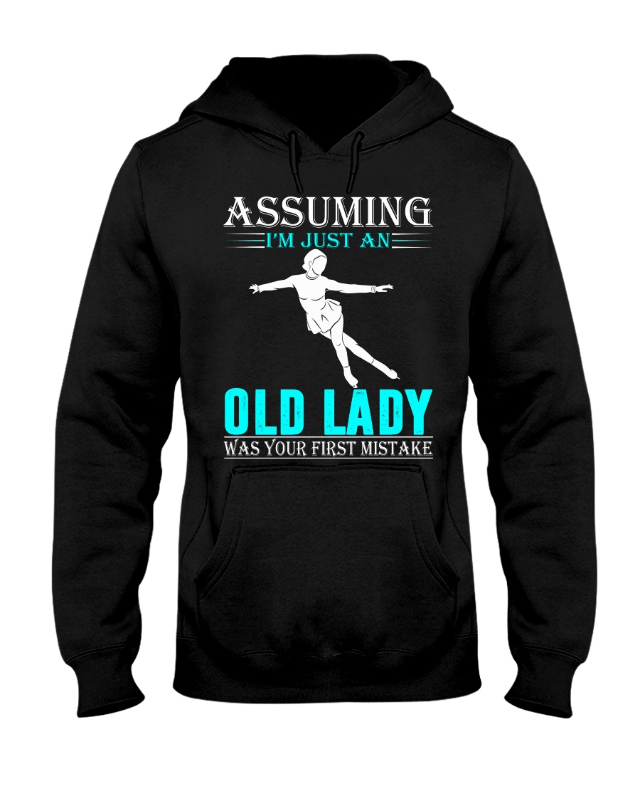 Figure skating old lady Hooded Sweatshirt