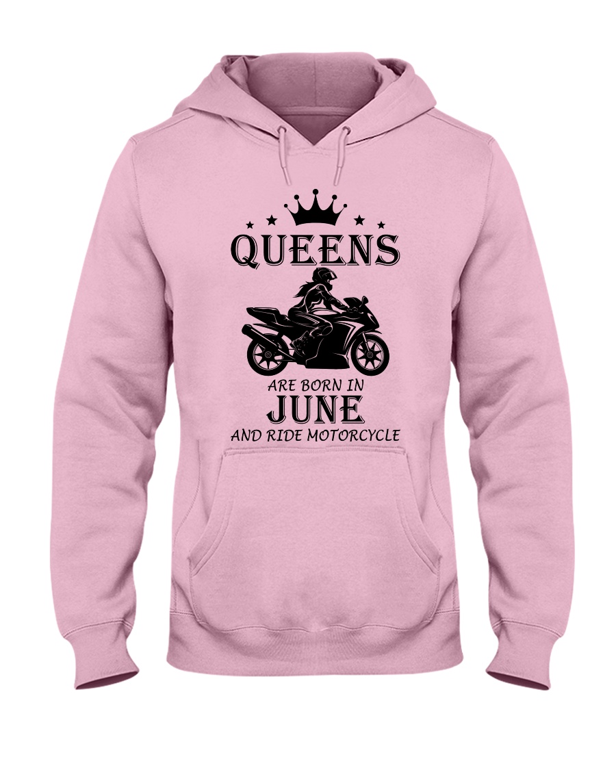 queens motorcycle-june Hooded Sweatshirt