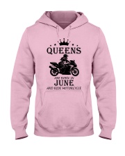 queens motorcycle-june Hooded Sweatshirt front