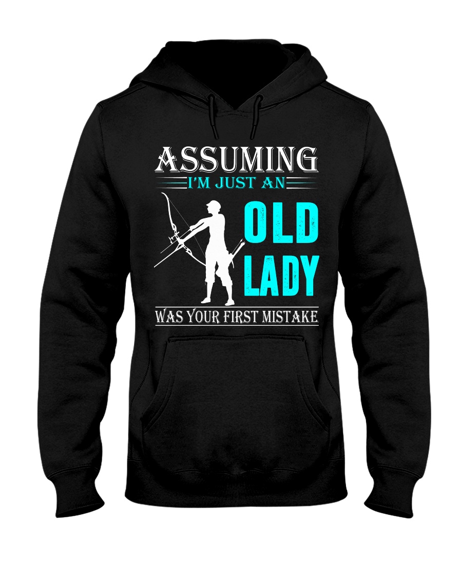 archery old lady Hooded Sweatshirt