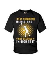 girl like badminton Youth T-Shirt thumbnail