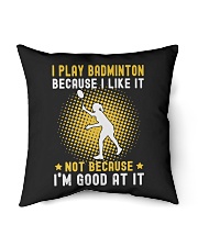 girl like badminton Indoor Pillow - 16” x 16” thumbnail