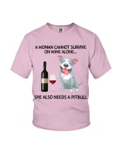 A woman can not survice alone Youth T-Shirt thumbnail