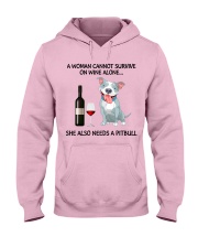 A woman can not survice alone Hooded Sweatshirt front