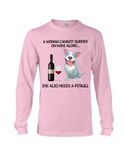 A woman can not survice alone Long Sleeve Tee thumbnail