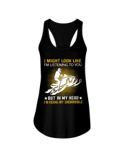 snowmobile in my head man Ladies Flowy Tank thumbnail