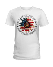 Shes a good girl loves her mama loves jesus americ Ladies T-Shirt thumbnail