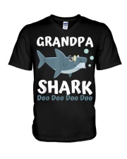 Grandpa Shark - Gift For Grandpa V-Neck T-Shirt thumbnail