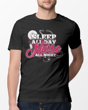 Sleep All Day Nurse All Day T-shirt Nursing Shirt Classic T-Shirt lifestyle-mens-crewneck-front-13