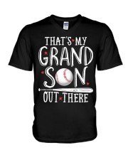 THAT'S MY GRANDSON OUT THERE V-Neck T-Shirt thumbnail