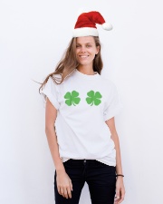 Irish Shamrock Boobs St Patricks Day Classic T-Shirt lifestyle-holiday-crewneck-front-1