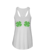 Irish Shamrock Boobs St Patricks Day Ladies Flowy Tank thumbnail