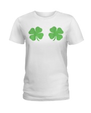 Irish Shamrock Boobs St Patricks Day Ladies T-Shirt thumbnail