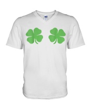 Irish Shamrock Boobs St Patricks Day V-Neck T-Shirt thumbnail
