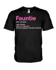 Fauntie Funny Definition V-Neck T-Shirt thumbnail