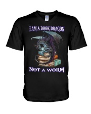 I AM A BOOK DRAGON V-Neck T-Shirt thumbnail