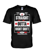 Straight Outta Night Shift V-Neck T-Shirt thumbnail
