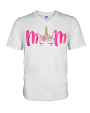 Unicorn Mom V-Neck T-Shirt thumbnail
