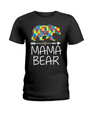 Autism Mama Bear design Ladies T-Shirt thumbnail