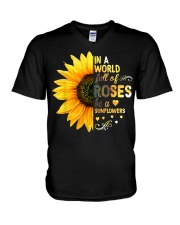 Be a sunflower V-Neck T-Shirt thumbnail