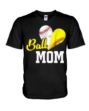 Baseball Mom V-Neck T-Shirt thumbnail