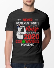 Never Underestimate A Nurse Classic T-Shirt lifestyle-mens-crewneck-front-13