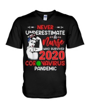 Never Underestimate A Nurse V-Neck T-Shirt thumbnail