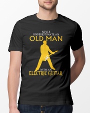 Never underestimate old man with electric guitar Classic T-Shirt lifestyle-mens-crewneck-front-13