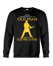 Never underestimate old man with electric guitar Crewneck Sweatshirt thumbnail