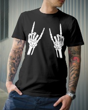Rock n roll skeleton hand cool design for you Classic T-Shirt lifestyle-mens-crewneck-front-6