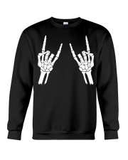 Rock n roll skeleton hand cool design for you Crewneck Sweatshirt thumbnail