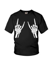 Rock n roll skeleton hand cool design for you Youth T-Shirt thumbnail