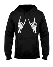 Rock n roll skeleton hand cool design for you Hooded Sweatshirt thumbnail