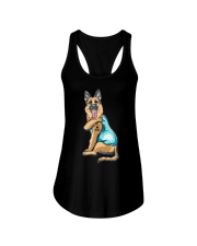 For German Shepherd Mom - I Love Mom Ladies Flowy Tank thumbnail