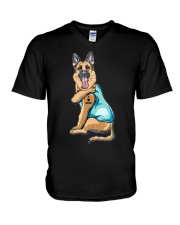 For German Shepherd Mom - I Love Mom V-Neck T-Shirt thumbnail