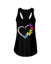 Love Ribbon Heart Autism Ladies Flowy Tank thumbnail