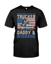 Truck Driver Gift Trucker Daddy Husband Classic T-Shirt front