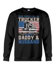 Truck Driver Gift Trucker Daddy Husband Crewneck Sweatshirt thumbnail