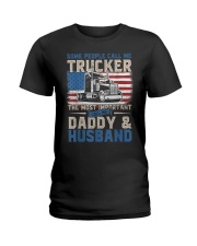 Truck Driver Gift Trucker Daddy Husband Ladies T-Shirt thumbnail
