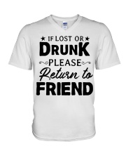 IF LOST OR DRUNK V-Neck T-Shirt thumbnail