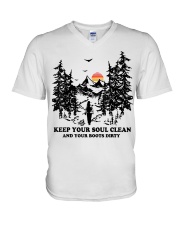 Keep your soul clean and your boót dirty V-Neck T-Shirt thumbnail