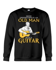 Never underestimate an old man with a guitar Crewneck Sweatshirt thumbnail