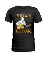 Never underestimate an old man with a guitar Ladies T-Shirt thumbnail