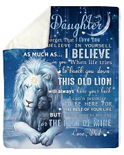 Dad To Daughter I believe in you Sherpa Fleece Blanket tile